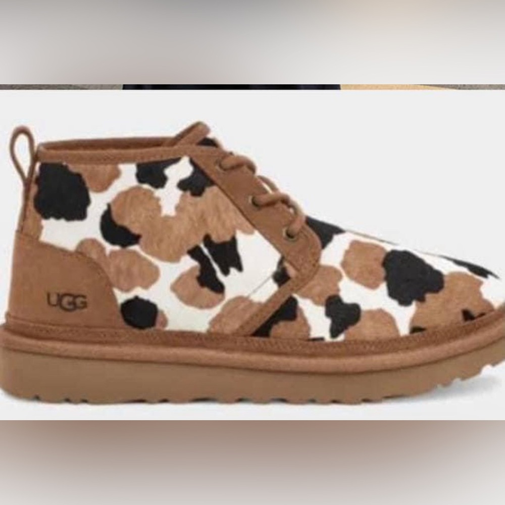 Cow print uggs